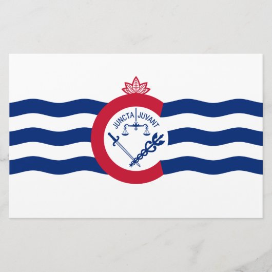 Flagge von Cincinnati (Ohio) Briefpapier (Vorderseite)