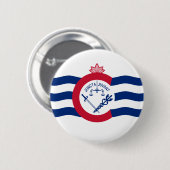 Flagge von Cincinnati, Ohio Button (Vorne & Hinten)