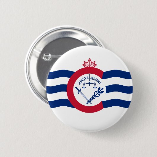Flagge von Cincinnati, Ohio Button (Vorne & Hinten)