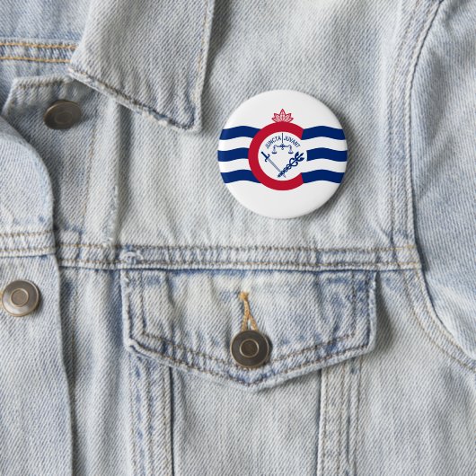Flagge von Cincinnati, Ohio Button (Beispiel)