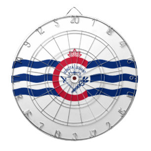 Flagge von Cincinnati (Ohio) Dartscheibe