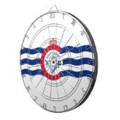 Flagge von Cincinnati (Ohio) Dartscheibe (Vorderseite rechts)