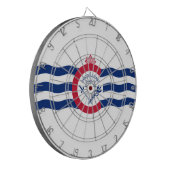 Flagge von Cincinnati (Ohio) Dartscheibe (Vorderseite Links)