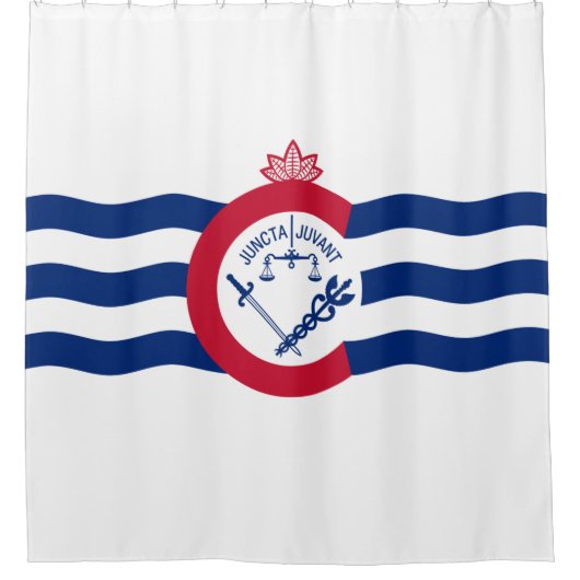 Flagge von Cincinnati (Ohio) Duschvorhang (Vorderseite)