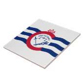 Flagge von Cincinnati (Ohio) Fliese (Seite)