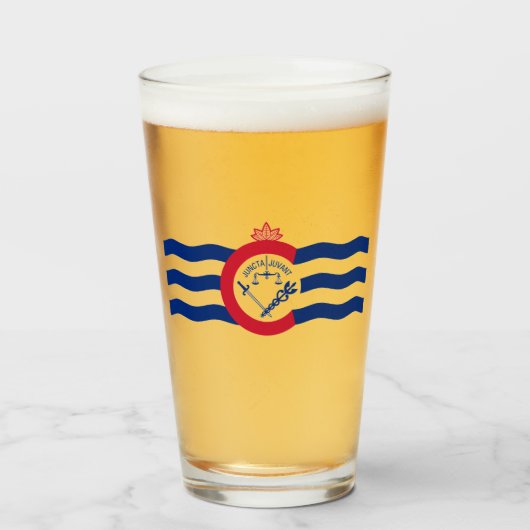 Flagge von Cincinnati (Ohio) Glas (Vorne (Gefüllt))