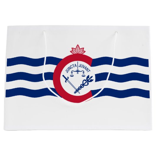 Flagge von Cincinnati (Ohio) Große Geschenktüte (Vorderseite)