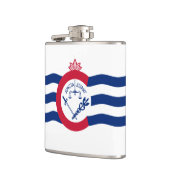 Flagge von Cincinnati, Ohio Hip Flask Flachmann (Links)