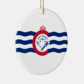 Flagge von Cincinnati (Ohio) Keramik Ornament (Rechts)
