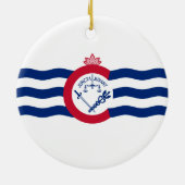 Flagge von Cincinnati (Ohio) Keramik Ornament (Hinten)