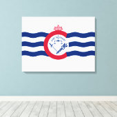 Flagge von Cincinnati (Ohio) Leinwanddruck (Insitu (Holzboden))