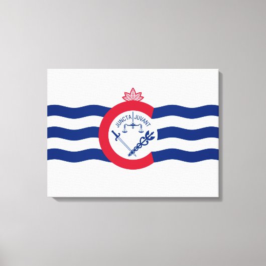 Flagge von Cincinnati (Ohio) Leinwanddruck (Vorderseite)