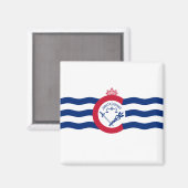 Flagge von Cincinnati (Ohio) Magnet (Vorderseite/Rückseite)