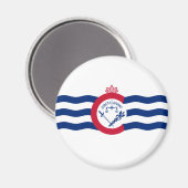 Flagge von Cincinnati (Ohio) Magnet (Vorderseite/Rückseite)