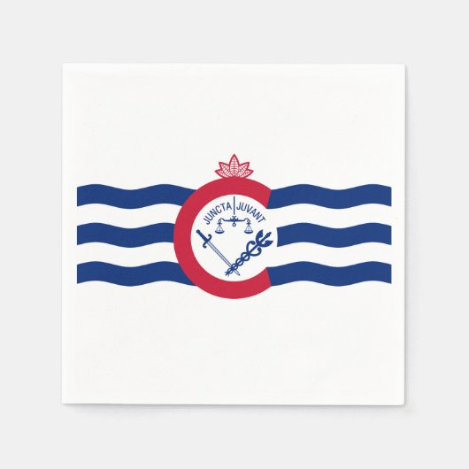 Flagge von Cincinnati, Ohio Napkins Serviette (Vorderseite)