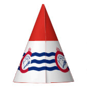 Flagge von Cincinnati, Ohio Partyhut (Rückseite)
