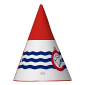 Flagge von Cincinnati, Ohio Partyhut (Rechts)