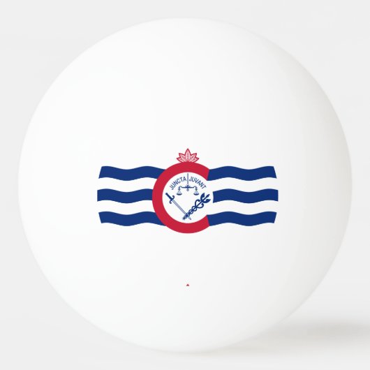 Flagge von Cincinnati, Ohio Ping-Pong Ball (Rückseite)