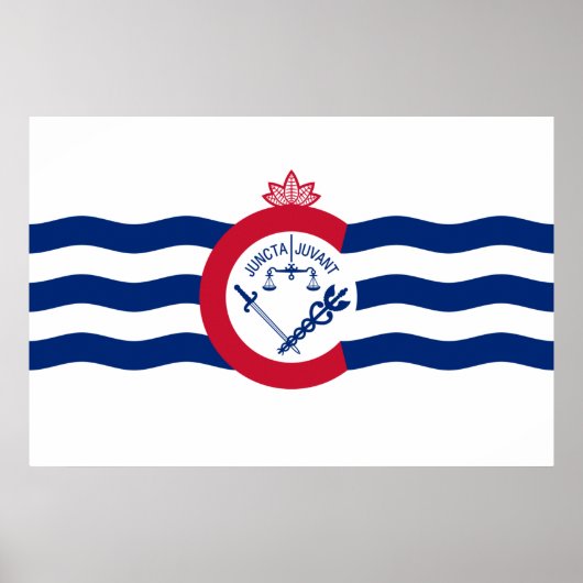Flagge von Cincinnati (Ohio) Poster (Vorne)