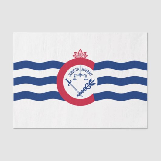 Flagge von Cincinnati (Ohio) Seidenpapier (Vorderseite)