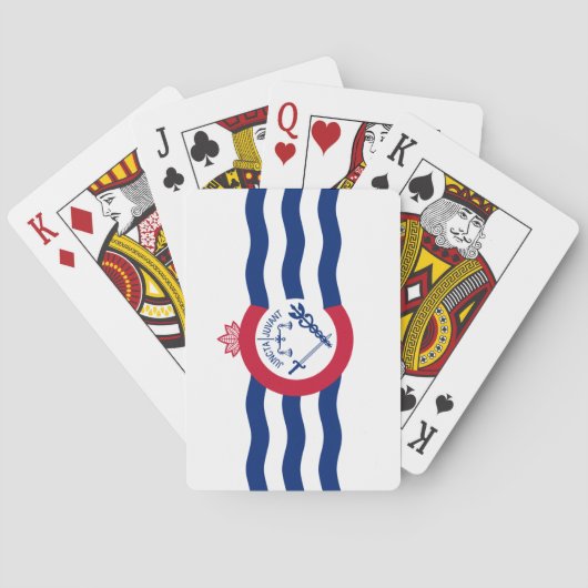 Flagge von Cincinnati (Ohio) Spielkarten (Rückseite)