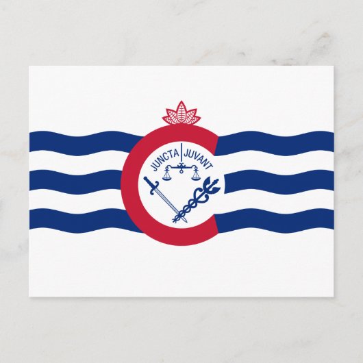 Flagge von Cincinnati, Postkarte von Ohio (Vorderseite)