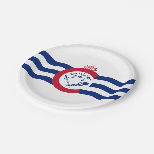 Flagge von Cincinnati, Teller von Ohio (Schrägansicht)