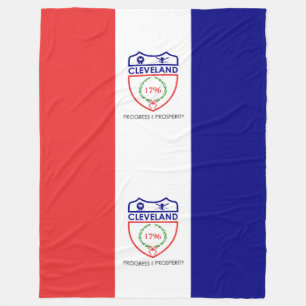 Flagge von Cleveland, Ohio Fleece Blanket