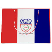 Flagge von Cleveland, Ohio Große Geschenktasche Geschenktüte (Vorderseite)