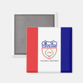 Flagge von Cleveland (Ohio) Magnet (Vorderseite/Rückseite)