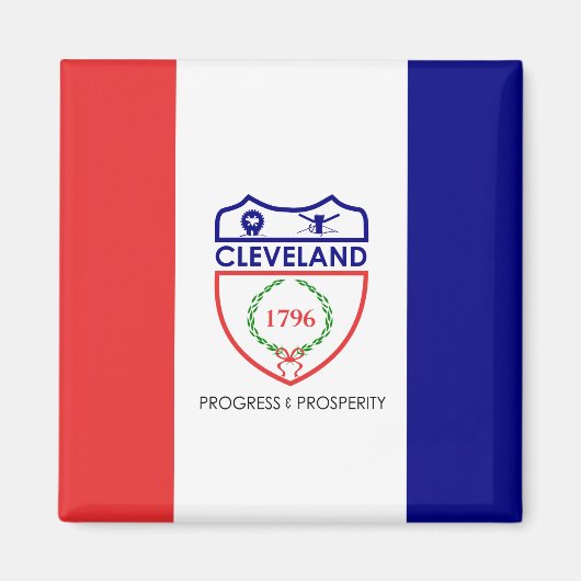 Flagge von Cleveland (Ohio) Magnet (Vorne)