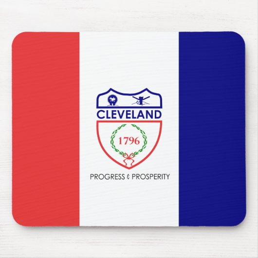 Flagge von Cleveland (Ohio) Mousepad (Vorne)