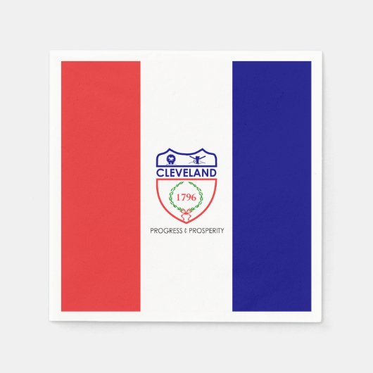 Flagge von Cleveland, Ohio Napkins Serviette (Vorderseite)