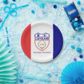 Flagge von Cleveland, Ohio-Papierplatte Pappteller (Party)