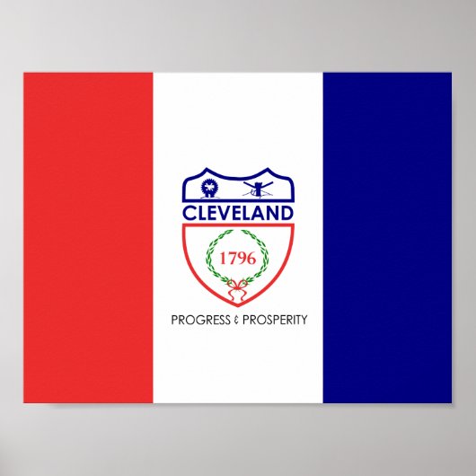 Flagge von Cleveland, Ohio Poster (Vorne)