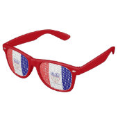 Flagge von Cleveland, Ohio Retro-Sonnenbrille Partybrille (Schrägansicht)