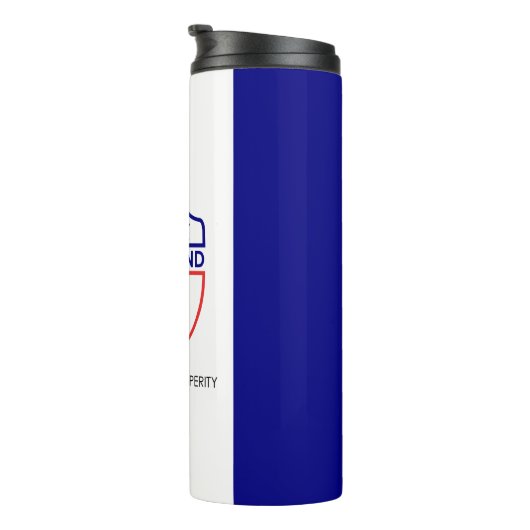 Flagge von Cleveland, Ohio Thermal Tumbler Thermosbecher (Nach rechts gedreht)