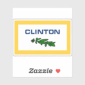 Flagge von Clinton Landkreis, Michigan Aufkleber (Blatt)