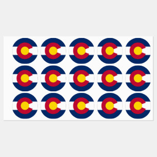 Flagge von Colorado Etiketten