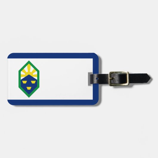 Flagge von Colorado Springs Gepäckanhänger (Vorderseite horizontal)