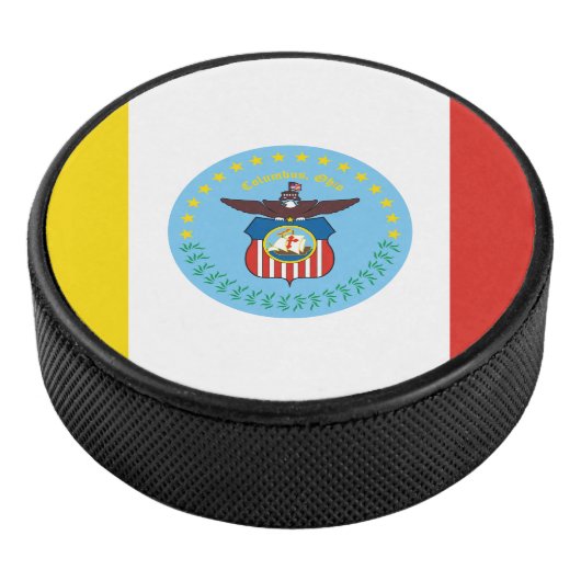 Flagge von Columbus, Ohio Hockey Puck (3/4)