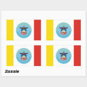 Flagge von Columbus, rechteckiger Ohio-Aufkleber Aufkleber (Blatt)