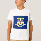 Flagge von Connecticut (US-Staat) T-Shirt (Vorderseite)