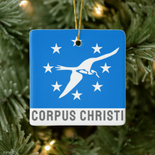 Flagge von Corpus Christi, Texas Keramikornament