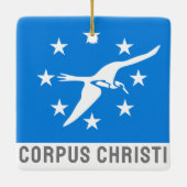 Flagge von Corpus Christi, Texas Keramikornament (Rückseite)