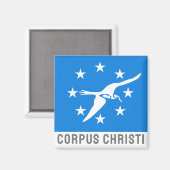 Flagge von Corpus Christi, Texas Magnet (Vorderseite/Rückseite)