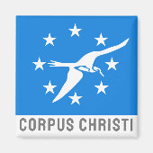 Flagge von Corpus Christi, Texas Magnet (Vorne)