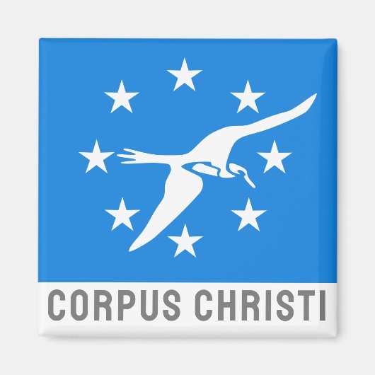 Flagge von Corpus Christi, Texas Magnet (Vorne)