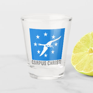 Flagge von Corpus Christi, Texas Schnapsglas