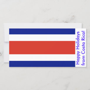 Flagge von Costa Rica, Frohe Feiertage aus Costa R Feiertagskarte